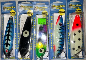 Menge 5 Pre Acme Moonshine Super Glow Magnum Löffel Köder USA sortiert 4 Jahre - Bild 1 von 10