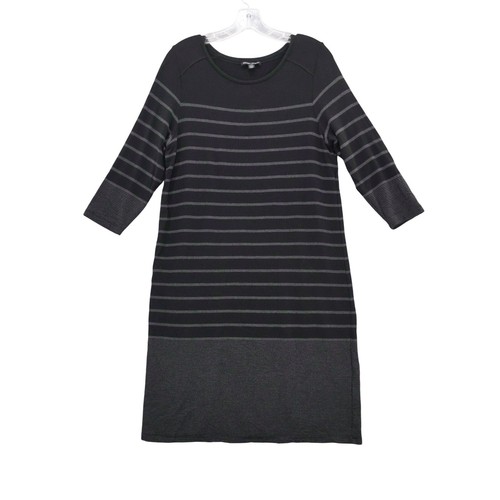 VETEMENTS Abito maglione maglia Hilary Radley a righe manica 3 4 nero L misto modal