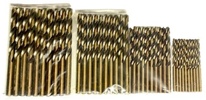 Cobalt Twist drill bit set 10pc 5mm 5.5mm 6mm 6.5mm 7mm 8mm HSS CO 135 Degree - Picture 1 of 18