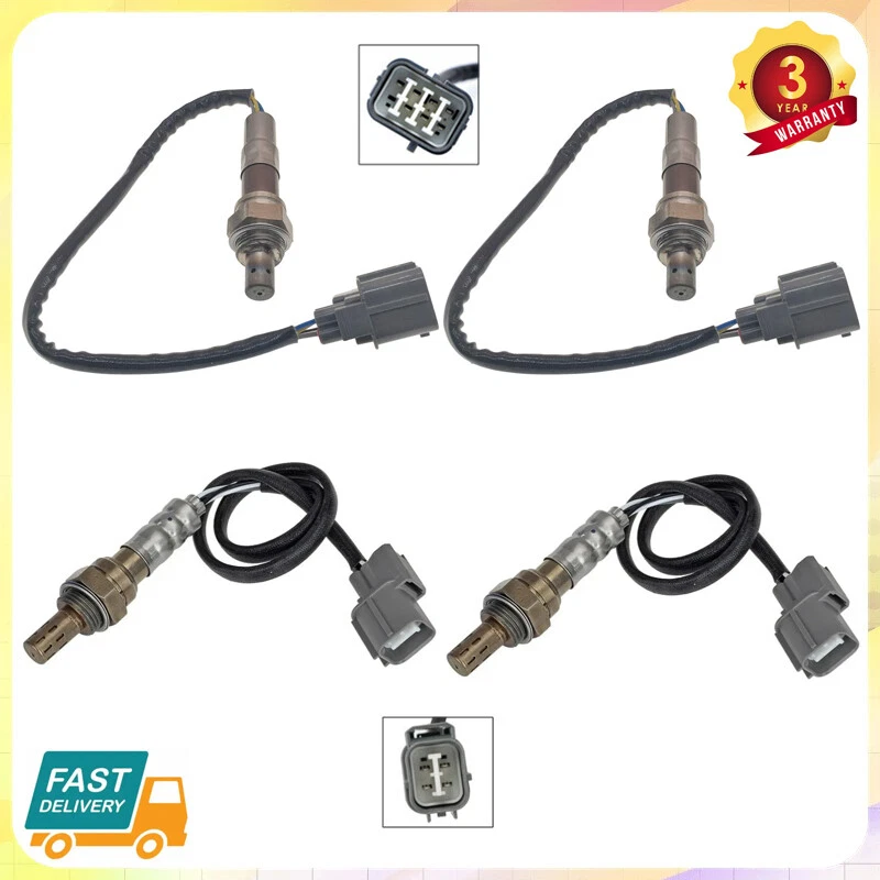 4Pcs Up+Down O2 Oxygen Sensor 2004-2006 Honda Accord Acura TL MDX 3.0L 3.2L 3.5L Foto 1 de 4