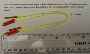 6 x 25 Pfund gelb geflochtene Vorfachschlaufen Verbinder mit rotem Schrumpfschlauch Verpackung - Bild 1 von 1