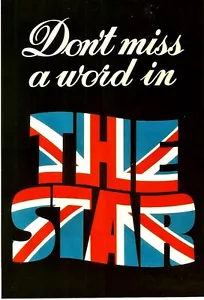 Original vintage poster THE STAR BRITISH NEWSPAPER c.1970 - Picture 1 of 1