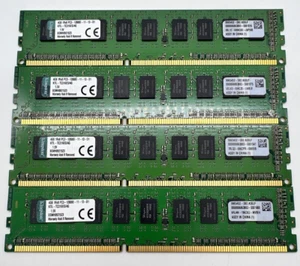[QTY: 4] Kingston SK Hynix 4GB PC3-12800E 1Rx8 DIMM DDR3 RAM Bundle Lot Tested - Picture 1 of 2