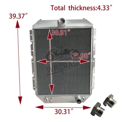Radiador de aluminio apto para cosechadora internacional 2300 3000 3600 3800 4900 #493367C2 Foto 1 de 4