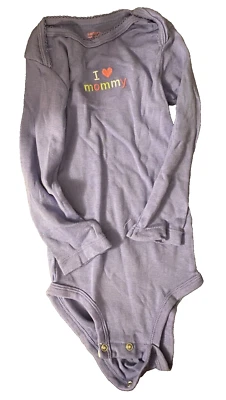 Body Carter’s Baby Girls I Love Mommy algodón púrpura claro manga larga 24 M Foto 1 de 4