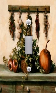 Light Switch Plate & Outlet Covers HANGING DRIED HERBS - Picture 1 of 26