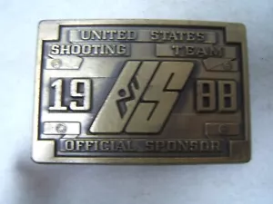 United States Shooting Team Seoul Korea 1988 Olympics Belt Buckle - Picture 1 of 4