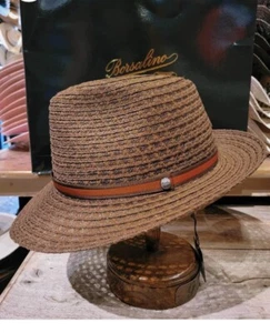 Borsalino Hemp Sewn Braid Fedora Hat - Picture 1 of 2