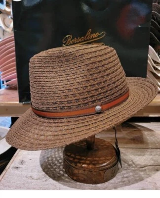 Sombrero Fedora Trenzado Cosido Cáñamo Borsalino Foto 1 de 2