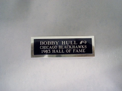 Bobby Hull Nameplate For An Autographed Hockey Card Plaque Or Puck Cube 1 X 3 Cover