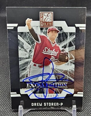 2009 Donruss Elite #3 Drew Storen Rookie RC Washington Nationals Signed Auto - Image 1 of 2