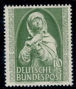 DEUTSCHLAND FDR SG1077, 1952 40pf + 5pf Nationalmuseum, NH POSTFRISCH. Katze 21£. - Bild 1 von 1