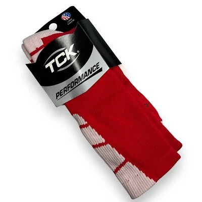 TCK Performance Baseline 运动船员袜红色粉色 XL 码 1 双全新 — 第 1/3 张图片