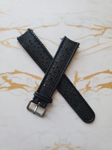 1960-70's Sub Equator 18mm Black Skin Diver Rubber Strap - Bild 1 von 10