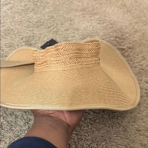 Gigi Pip Winnie Women Tan Rafia Straw Adjustable Open Top Sun Hat Vacation - Picture 1 of 7