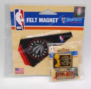 Toronto Raptors 2019 NBA Finals Champions Dangle Pin & Felt Magnet Mini Flag - Picture 1 of 3