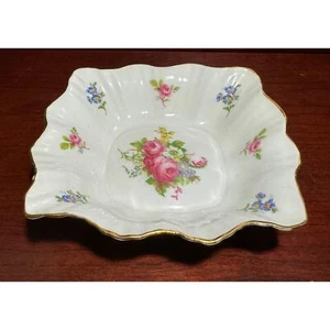 Vintage Rosina Bone China Geschirr gerahmt quadratisch England englisches Schmuckstück Süßigkeiten  - Bild 1 von 7