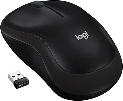 Logitech M185 Wireless Mouse USB for PC Windows, Mac and Linux, Black - Image 1 of 4