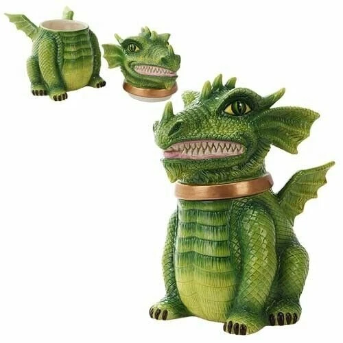 PTC Dragon Cookie Jar Ceramic Cute Kitchen Accessory 2day Delivery