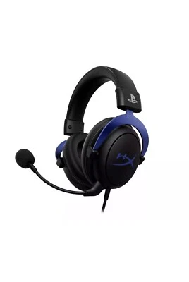 HyperX - Cloud Wired Gaming Headset for PS5 and PS4 - Black/Blue - Image 1 of 3