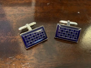 *****Vintage Blue Enamel Thomas Pink Cufflinks***** - Picture 1 of 5