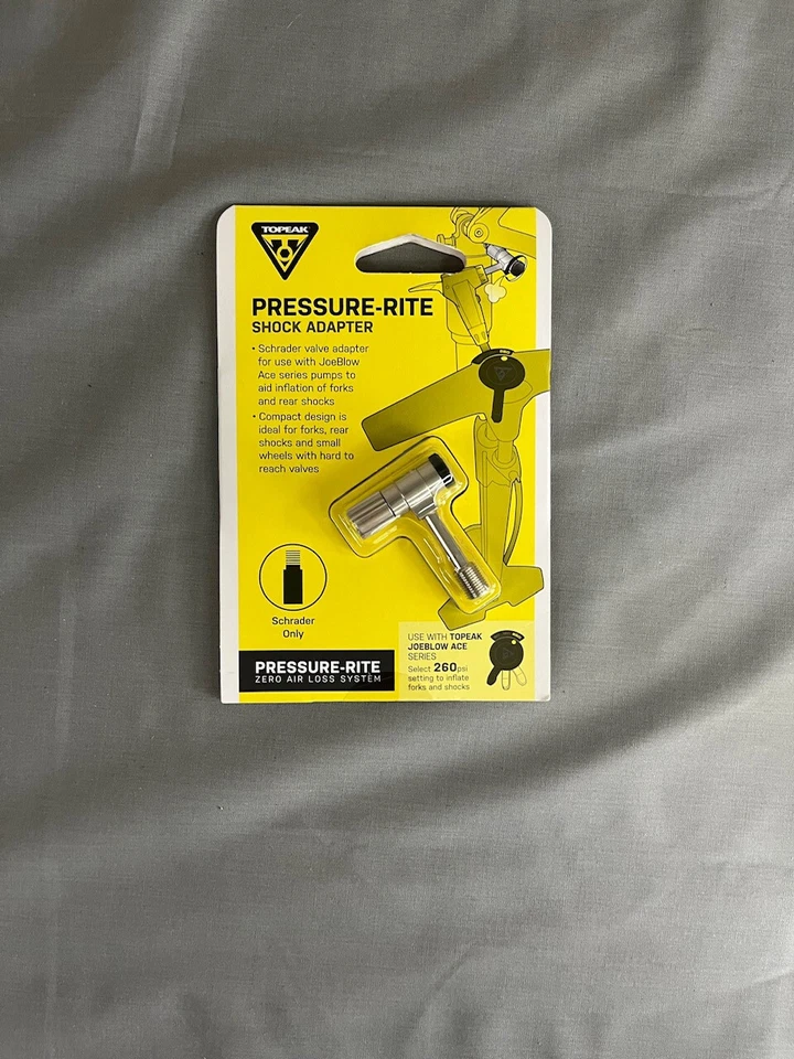 Topeak Pressure Rite Bike Pump Schrader Valve Adapter 90-Degree for Forks Shocks - Image 1 of 1