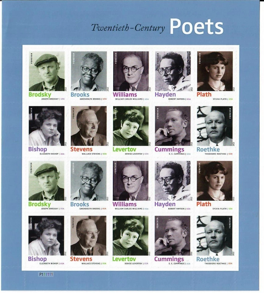 Scott 4654-4663 Forever Twentieth Century Poets MNH Free shipping in the USA - Image 1 of 1