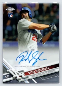 2017 Topps Chrome Rookie Auto Refractor Rob Segedin #RA-RS Auto RC \499 - Picture 1 of 2
