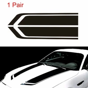 2× Car Racing Sports stripes Hood Decals Car Auto Vinyl Bonnet Sticker Accessory - Picture 1 of 7