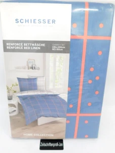 Schiesser Renforce Bettwäsche Kitty blau 135x200+80x80cm - Bild 1 von 2