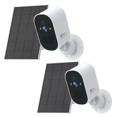 2PK Solar Camera 1080P Outdoor WiFi Wireless Solar Battery Power Security Camera - Image 1 of 4