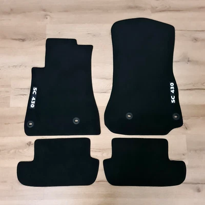 Car Floor Mats For Lexus SC430 Velour Black Waterproof Carpet Rugs Auto Liners - Image 1 of 4