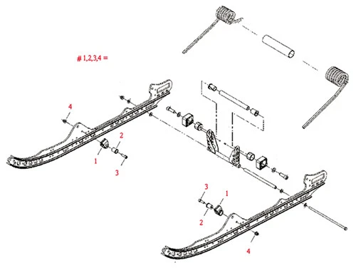 SPI SM-04300 | Kit de reparo de suspensão, suporte de mola para Ski Doo - Imagem 1 de 1