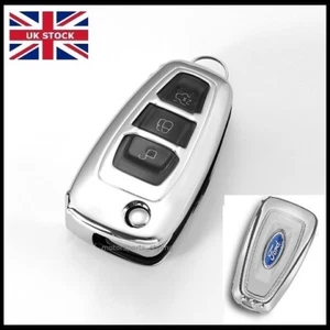 Silver Key Cover For Ford Remote Case Galaxy Fiesta Tourneo Custom B C S Max t47 - Bild 1 von 5
