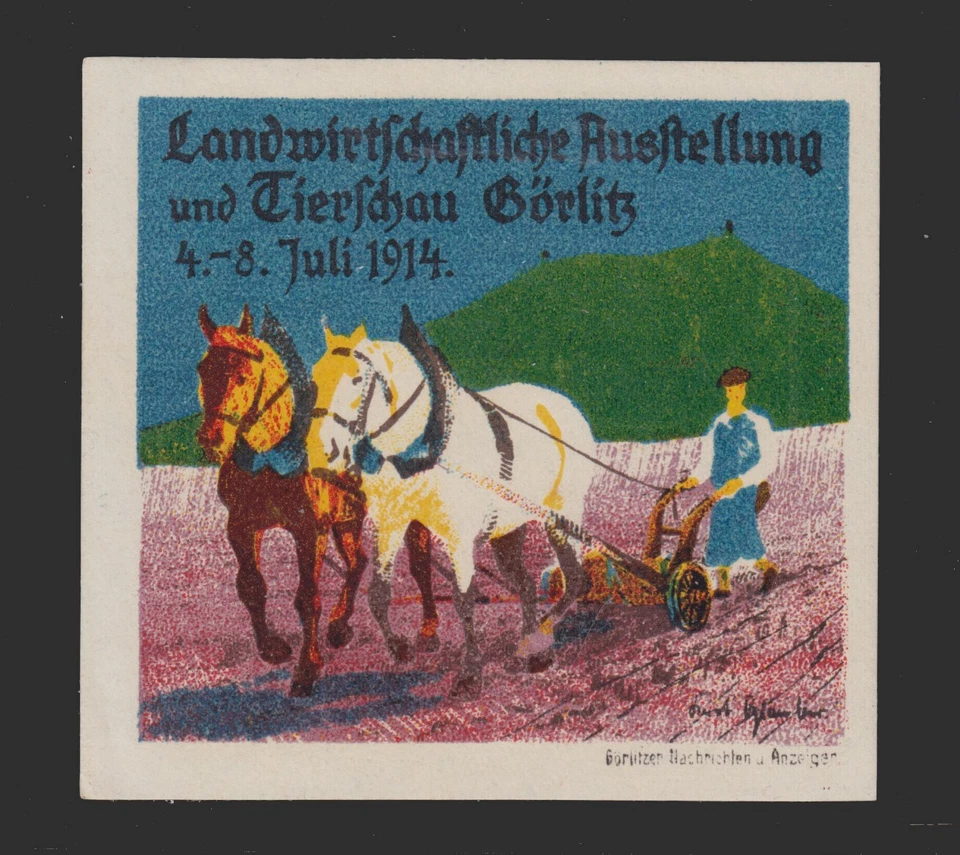 1914 AGRICULTURAL EXHIBITION AND ANIMAL SHOW - GORLITZ LANDWIERTCHAFTICHE AUSTTE - Image 1 of 1