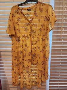 TORRID Floral PRINT BABYDOLL CHIFFON FEMME TUNIC PLUS SIZE 3 SHORT SLEEVE - Picture 1 of 2