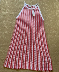 C &C California Crochet Beach Cover Up Dress Halter Neck Size XL Pink NWT. - Picture 1 of 7