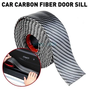 AU Accessories Car Interior Door Sill Scuff Case Carbon Fiber Vinyl Wrap Sticker - Picture 1 of 11
