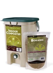 All Seasons Indoor Composter Starter Kit – 5 Gallon Tan Compost Bin For Kitchen - Picture 1 of 8