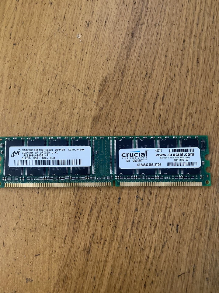 MICRON MT8VDDT6464AG-40BD1 400MHz DDR 512MB - Image 1 of 1