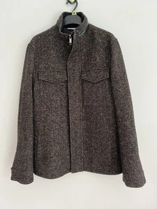 Ted Baker Coat Jacket Mens TB 3 UK M Brown Black Herringbone Wool Blend NEW - Picture 1 of 23