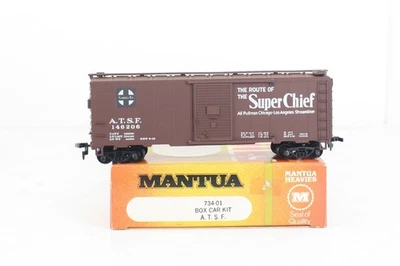 HO Scale Mantua Heavies Santa Fe Box Car Built Kit Excellent 734-01 - Image 1 of 4
