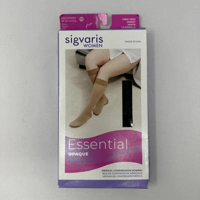 Sigvaris Essential Black Knee-High Compression Socks 20-30mmHg Size SS - Image 1 of 3