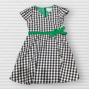 Klassisches Prep Ann Kleid Midnight Gingham Taft Mädchen Größe 8 Neu mit Etikett - Bild 1 von 4