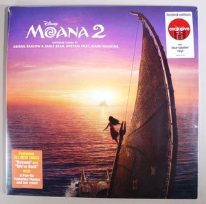 MOANA 2 - Limited Edition Target Exclusive on Blue Splatter Vinyl LP NEW SEALED - Picture 1 of 4