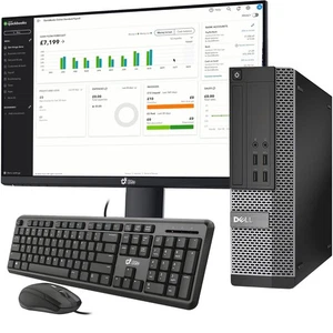 Dell SFF Desktop Computer PC Intel i5 16GB RAM 1TB HDD 22" LED Wi-Fi Windows 11 - Picture 1 of 7