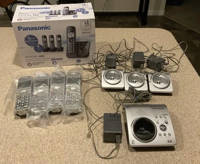 Panasonic KX-TG744 Link2Cell Bluetooth Cordless Phone 4 Handset System KX-TG744 - Image 1 of 4