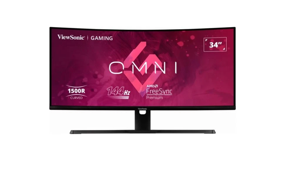 ViewSonic 34' Curved 3440x1440, 144Hz, 1500R , HDR10, Adaptive Sync, 2x HDMI,... - Image 1 of 1