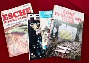 Lotto libri vintage pesca sportiva tecniche acque dolci fiumi manuali illustrati - Imagen 1 de 8