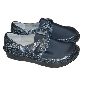 Zueco mocasín Alegria DEN-587 cómodo de cuero Dena azul marino Dream Fit 41/10 - Imagen 1 de 9